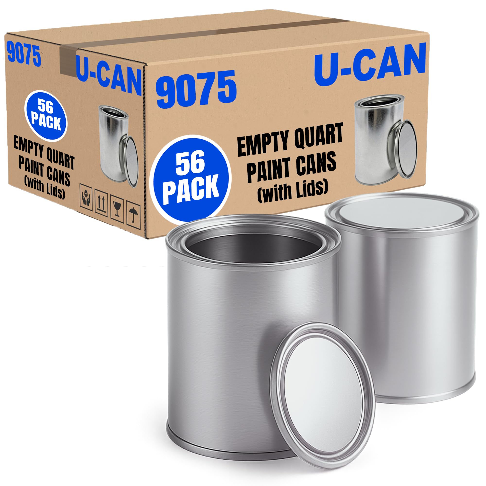 Amazon.com: LAUCO Bulk Empty Quart Paint Cans with Lids - Box of